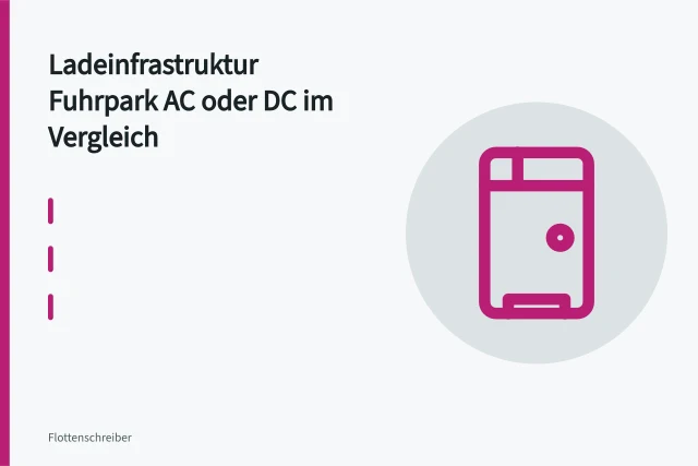 DC-Schnellladesäule lädt einen elektrischen Transporter im Fuhrpark. Ladeinfrastruktur Fuhrpark AC oder DC im Vergleich