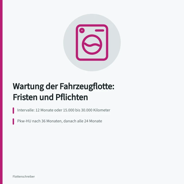 Wartungsintervalle, Hauptuntersuchung und DGUV-Pflichten für Fahrzeugflotten. Wartung Fahrzeugflotte: Intervalle, Kosten und Recht